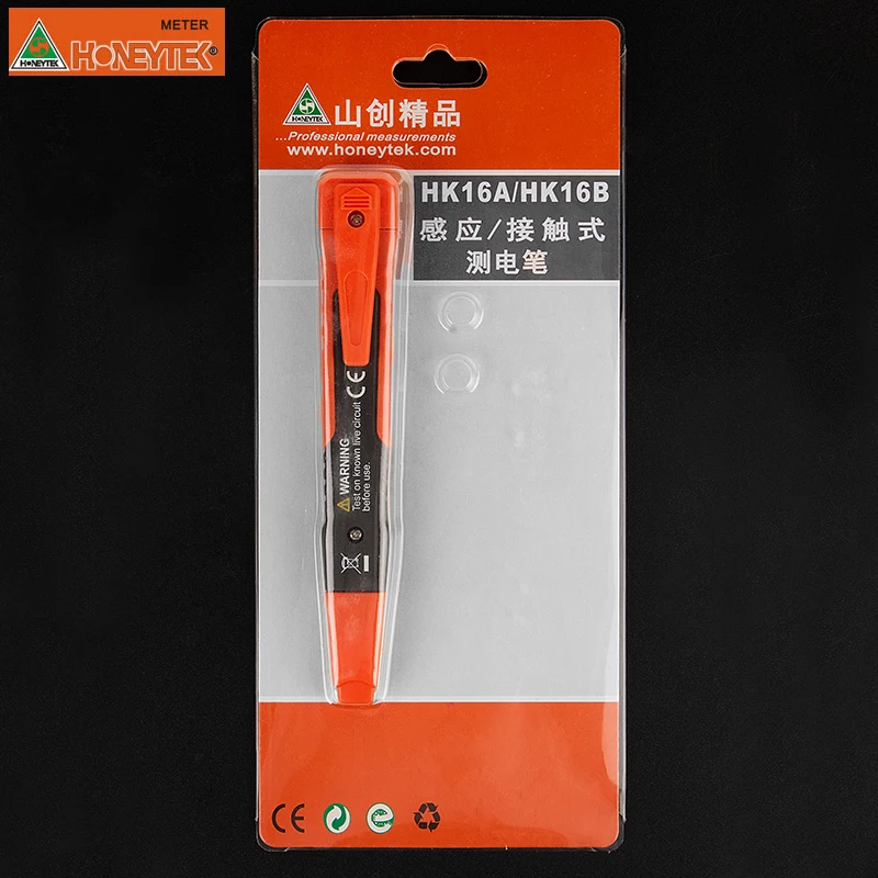 HONEYTEK HK16B Многофункциональный цифровой прибор для теста на индукцию отвертка AC/DC непрерывность электрического напряжения тест электрическая тестовая ручка