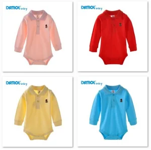 Длинные боди-поло для маленьких мальчиков, боди с длинным рукавом, боди для малышей, одежда для маленьких мальчиков, комбинезон