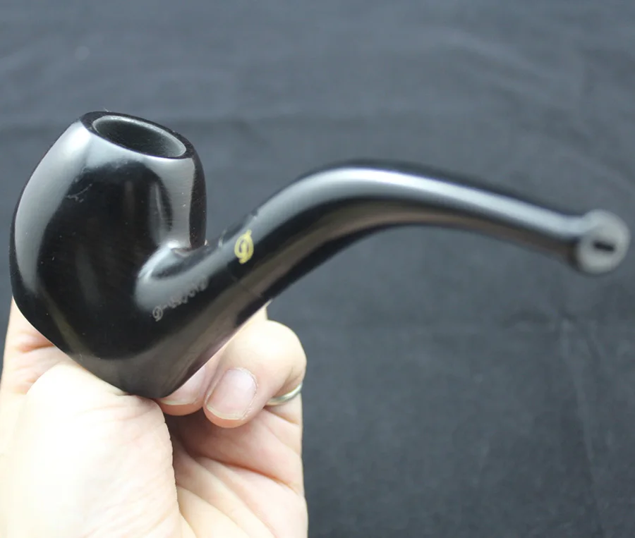 

16 Tools Handmade Ebony Wood Smoke Tobacco Smoking Pipe Set Round Wooden Pipe + Pouch + Holder + 10pcs 9mm Pipe Filters D409