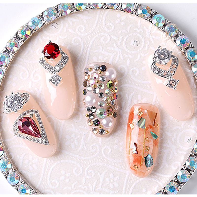 1pack SS6-SS16 Mix Size 1440pcs Crystal Glass Strass Nails Art Rhinestones for 3D Nail Decoration Gems Manicure Design New | Красота и