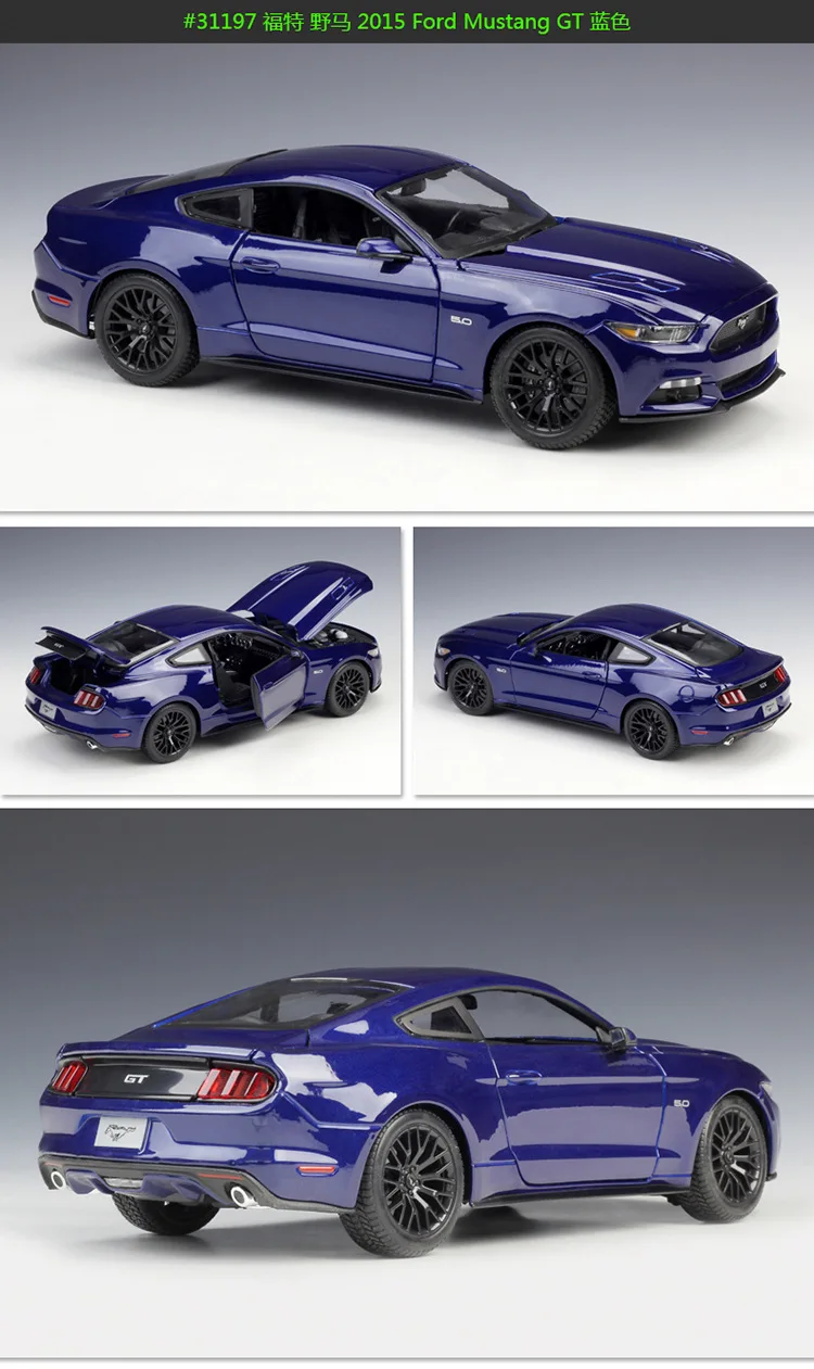 1:18 Maisto Ford Mustang GT матовый черный/оранжевый/желтый/синий/красный литой модельный автомобиль