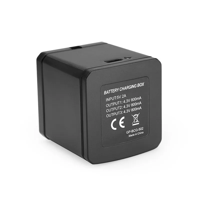 TELESIN для Gopro Hero 6 5 3-way 3 порта зарядное устройство с usb-кабелем type-C зарядная док-станция хаб аккумуляторный ящик для хранения Чехол для Go Pro Hero 5