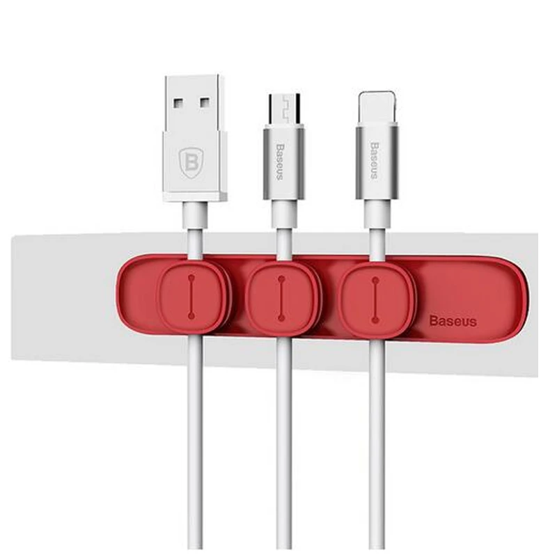 Магнитный Кабельный органайзер USB зажим для управления сматывателем настольная