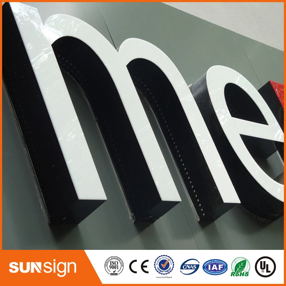 High Quality Illuminated Acrylic Letter Sign Led SIgn Letter Plastic Sign Wall-mounted for business