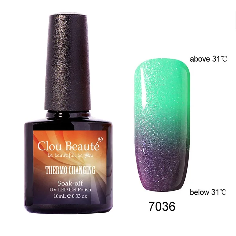 7036 Clou Beaute термо-сменный Гель-лак для ногтей отмачиваемый УФ-Гель-лак для ногтей горячая Распродажа Гель-лак для температуры лак стойкий лак - Цвет: 7036