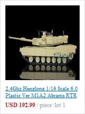 Henglong 1/16 масштаб 6,0 настроить Abrams rc Танк 3918 360 револьверная отдача ствола TH12946