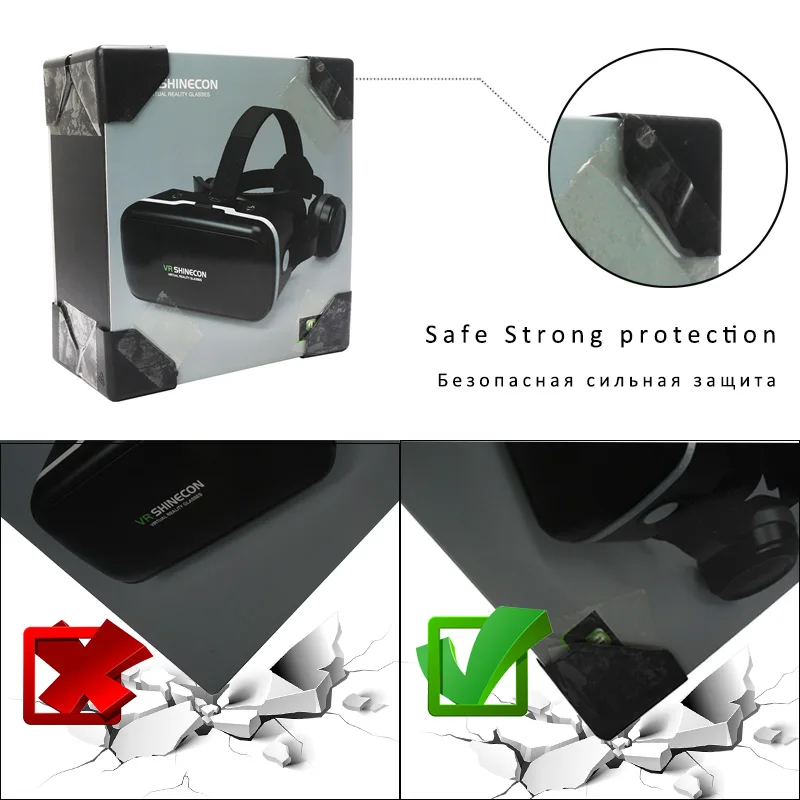 3D очки виртуальной реальности Shinecon VR 6 0 G04E Google Cardboard гарнитура с захватывающим