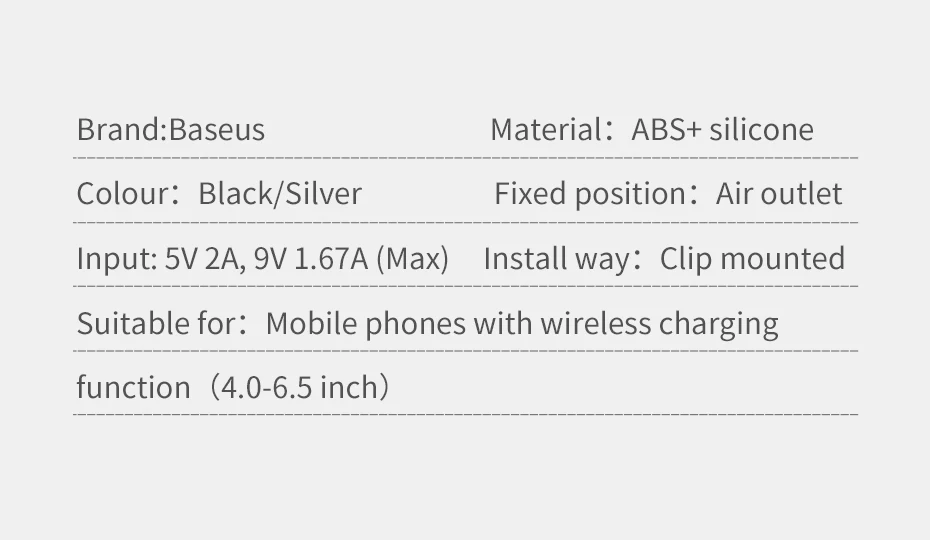 Baseus Qi Беспроводное Автомобильное зарядное устройство для iPhone Быстрое беспроводное зарядное устройство инфракрасная индукция автомобильное зарядное устройство Держатель подставка