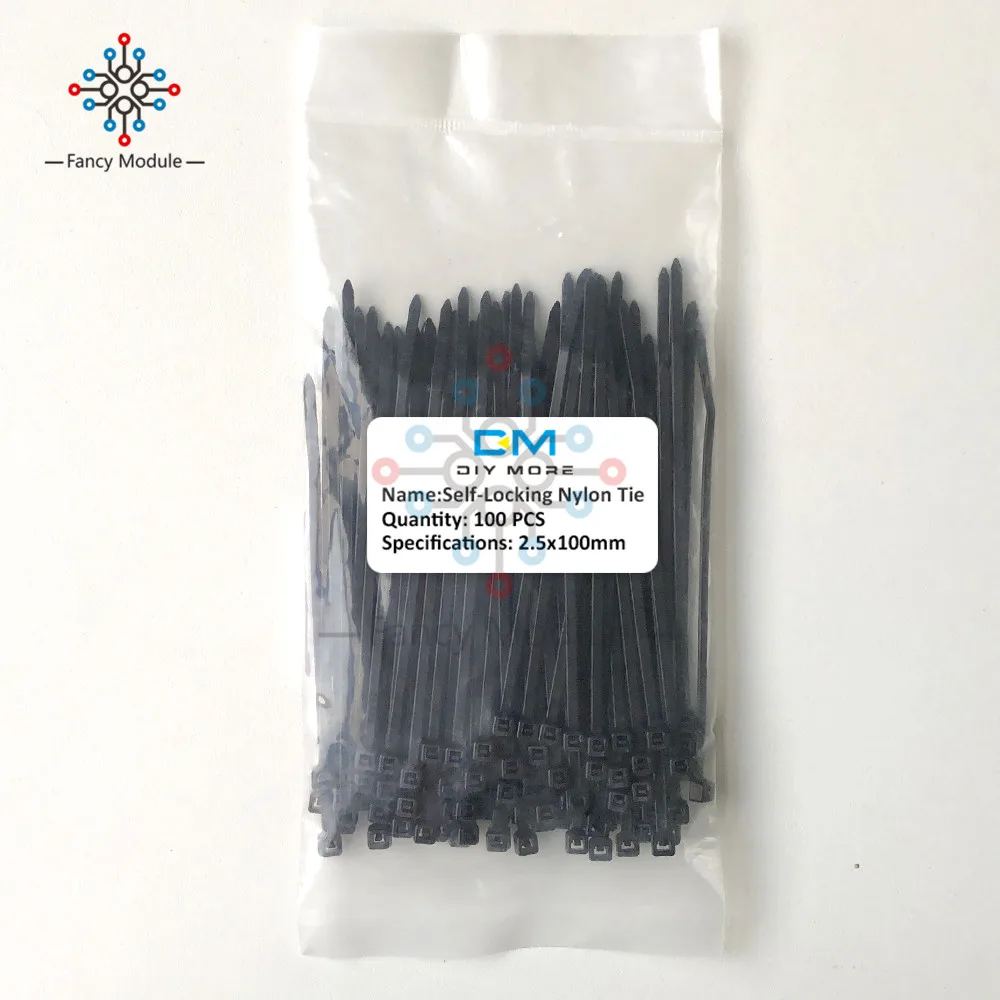 100 шт. цветные нейлоновые кабельные маркер этикетки проволочные ремни