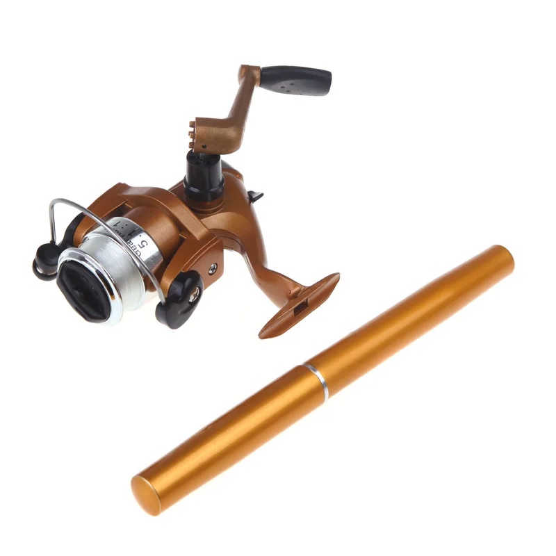 Портативная Алюминиевая мини удочка для заброса приманки 6 цветов карманная