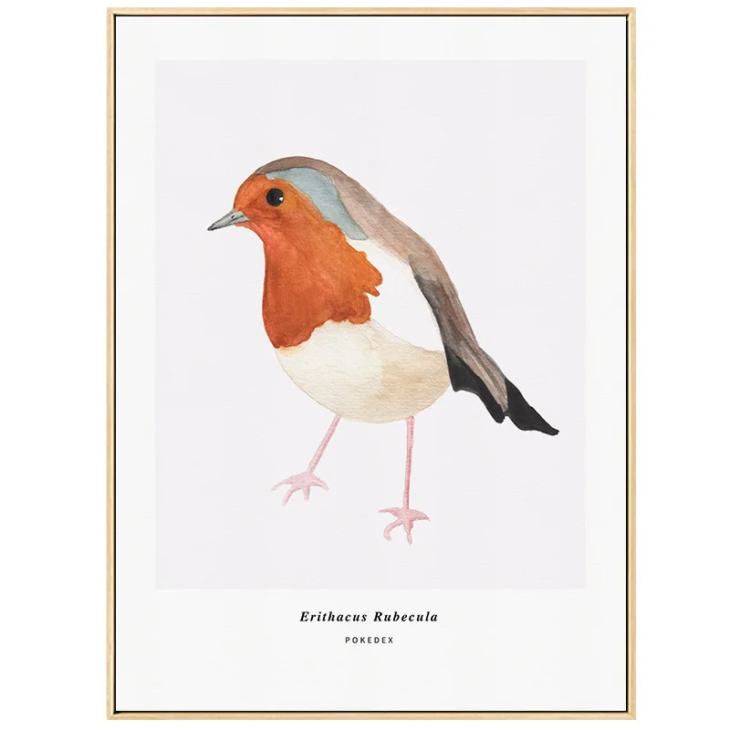 Buzart lovely birds pattern canvas paintings for Nordic poster home wall art decoration No Frame | Дом и сад