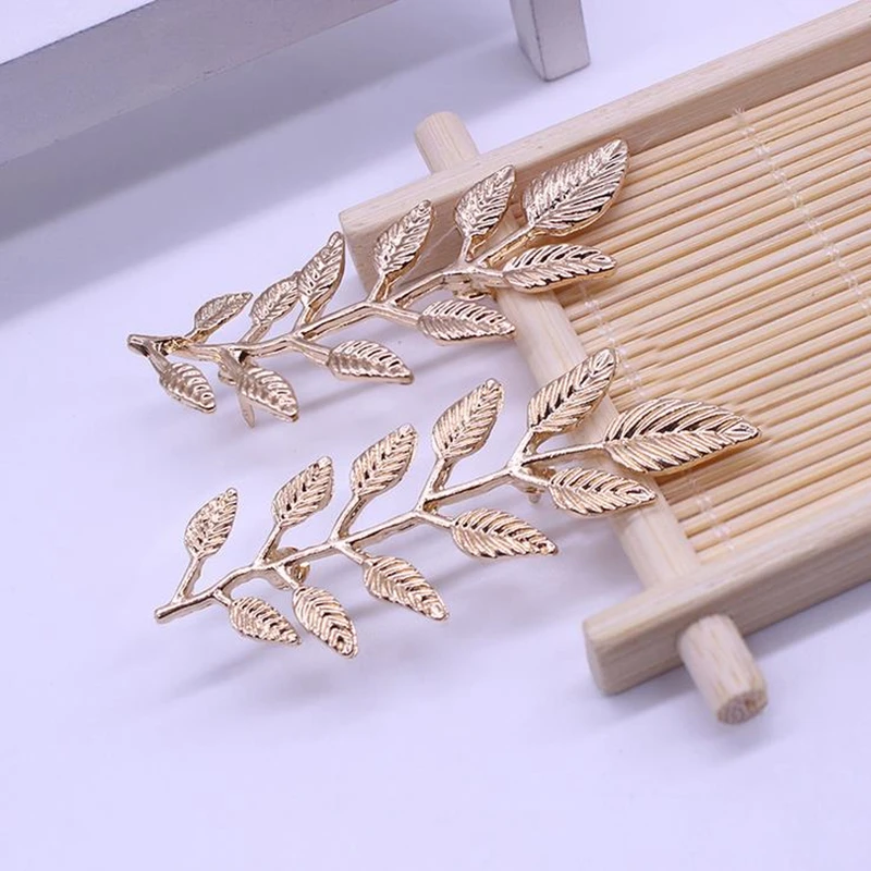 DoreenBeads 2x6 см Ретро листья значки элегантный лист Брошь булавка для женщин мужской
