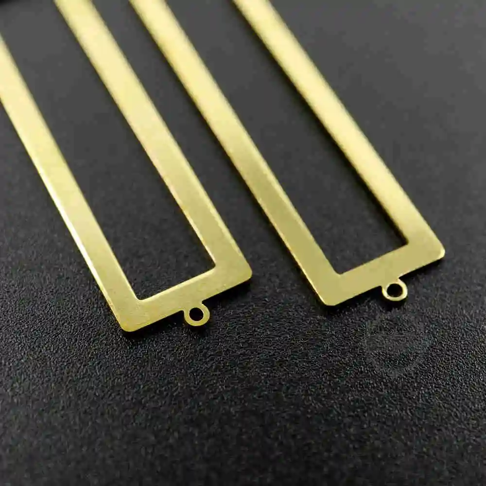 Необработанная латунь прямоугольная овальная подвеска в форме пчелиного гнезда