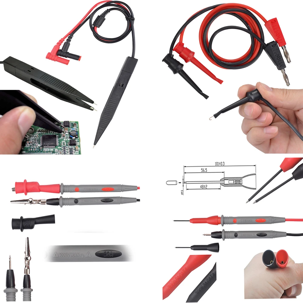 Автоматический цифровой мультиметр Handskit 117C с клипсами аллигатора щупы SMD тестер