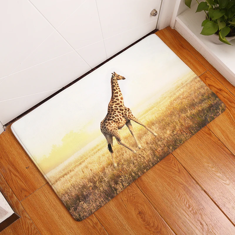 Новые Придверные коврики с оленем леопардовые животным принтом напольные