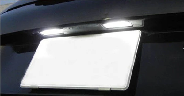 2 шт. белые светодиодные лампы заднего номерного знака без ошибок для Golf/Rabbit MK6 Golf 6