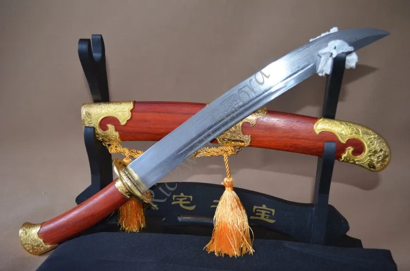 21 дюймовое складное стальное лезвие из жирной древесины ручной работы китайская