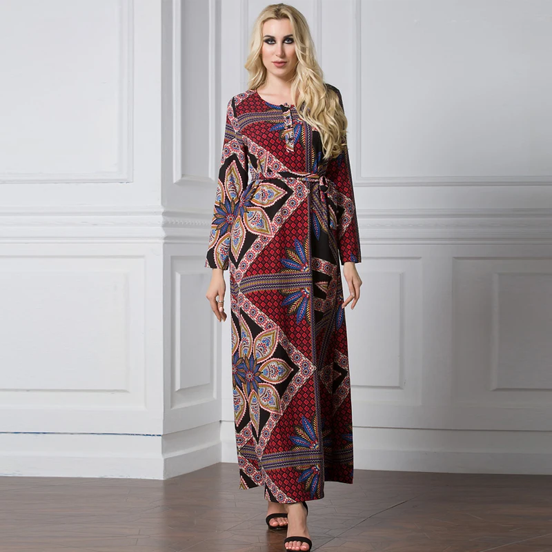 Женское длинное платье Кафтан Abaya кафтан в Дубае Арабская хиджаб мусульманское