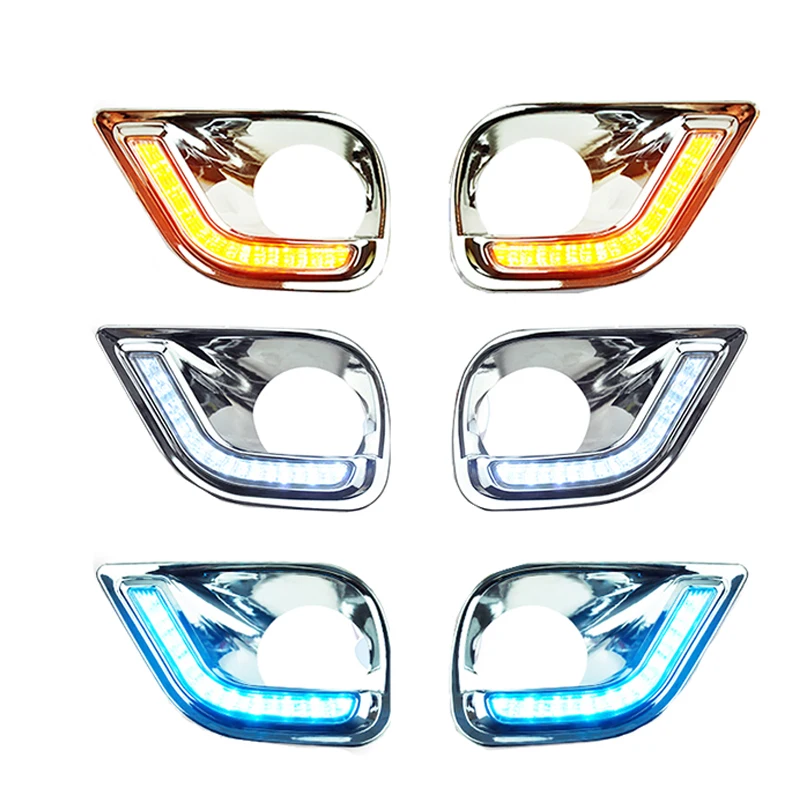 DRL для Toyota RAV4 RAV 4 2013 2014 2015 2016 LED дневные ходовые огни Противотуманные фары крышка