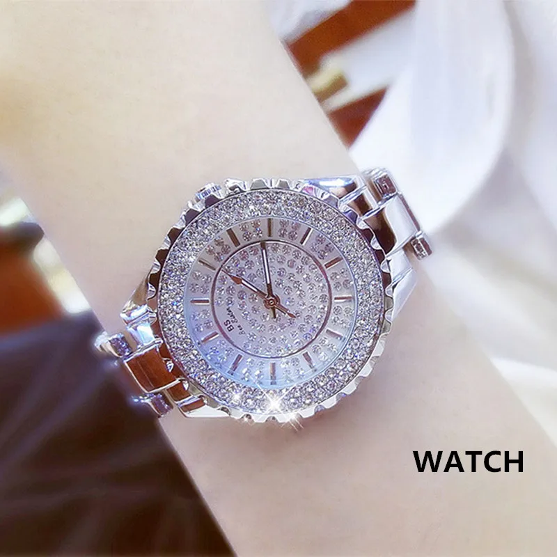 0280 Silver watch Женские часы, роскошные брендовые кварцевые женские часы с бриллиантами из розового золота, часы из нержавеющей стали, ЖЕНСКИЕ НАРЯДНЫЕ часы, relogio feminino - Цвет: 0280 Silver watch