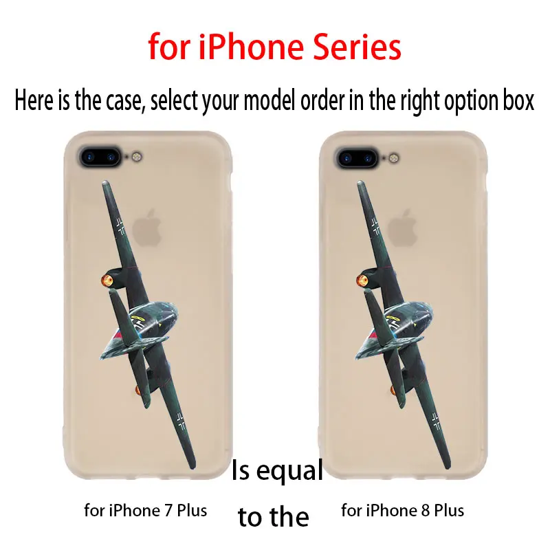Пропеллер истребитель мягкий чехол для iPhone 12 11 Pro X XS Max XR 8 7 6 Plus 5s SE 2020 S 1 мини Чехол |