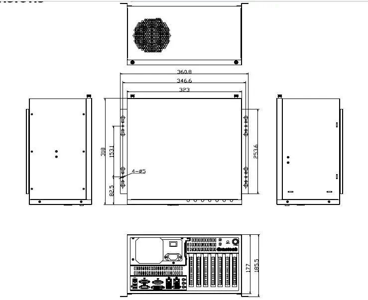 Настенный промышленный компьютер ATX материнская плата LGA1155 CPU B65 чипсет 8 * слот