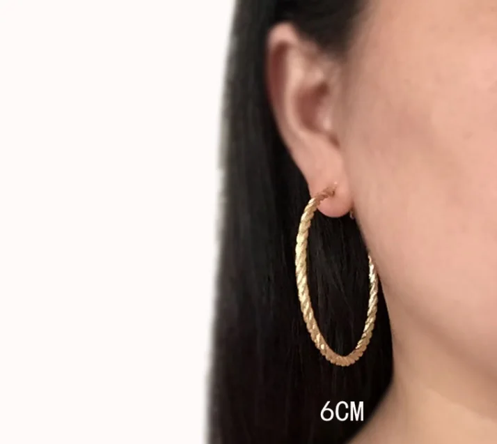 Модные женские серьги без проколов ювелирные изделия двойное кольцо скрученные