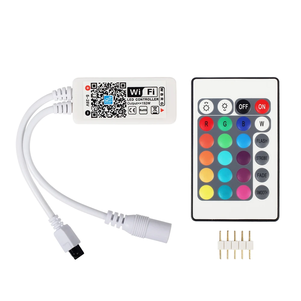 DC12V 5050 Светодиодная лента RGB RGBW RGBWW 60 Светодиодный s/m 5 м с мини Wi-Fi/Bluetooth контроллером и 3A Блок питания Светодиодная лента