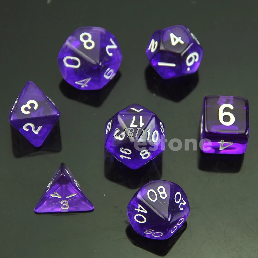Набор для игр D4 D6 D8 D10 D12 D20 Magic-the gating D &amp RPG Poly 6 цветов 7 шт./компл. A27 | Спорт и
