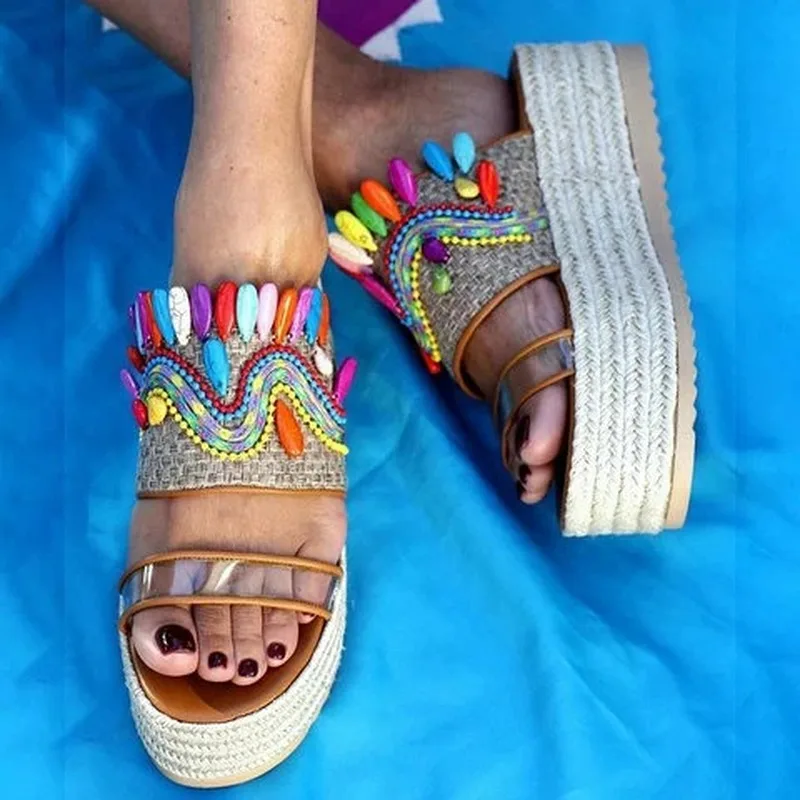 Женские летние босоножки на не сужающемся книзу высоком каблуке Туфли лодочки