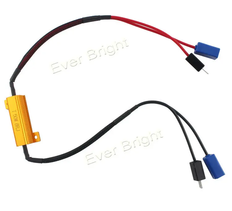 2 шт. H1 H3 50 Вт 8Ohm мотоцикл фар нагрузочного резистора предотвратить мерцающего