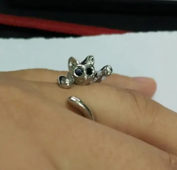 Женские кольца с открытым ртом и котом регулируемые дизайнерские модные