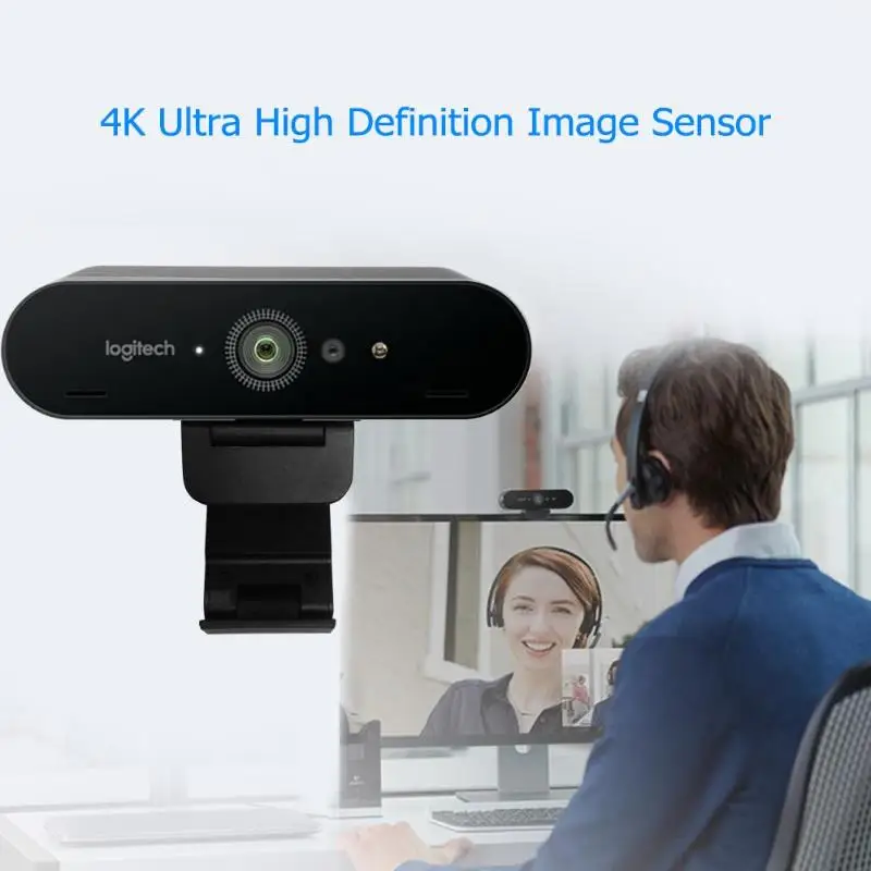 Веб-камера logitech BRIO C1000e 4K HD для потоковой записи видео бизнес-конференции для увеличения количества совещаний/microsoft Cortana