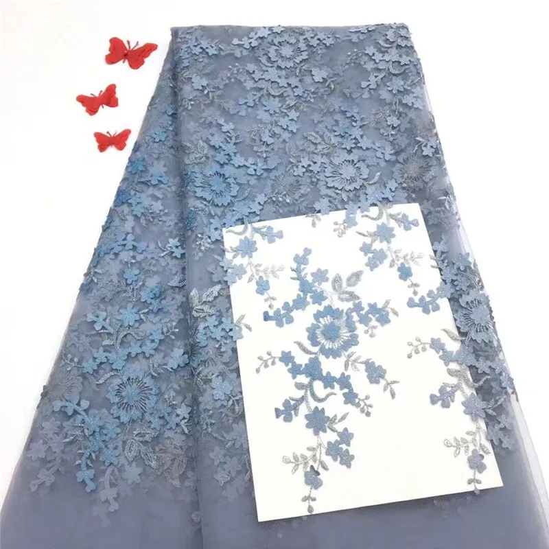 New Elegant Lilac Nigerian French Laces Fabrics 2018 African Tulle Lace Fabric Mesh Embroidery For Women Dress | Дом и сад