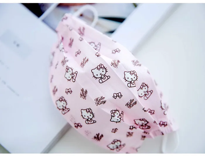 5 упаковок/50 шт Kawaii взрослые детские Мультяшные одноразовые маски для лица пыленепроницаемые туманы милые дышащие маски вечерние сувениры