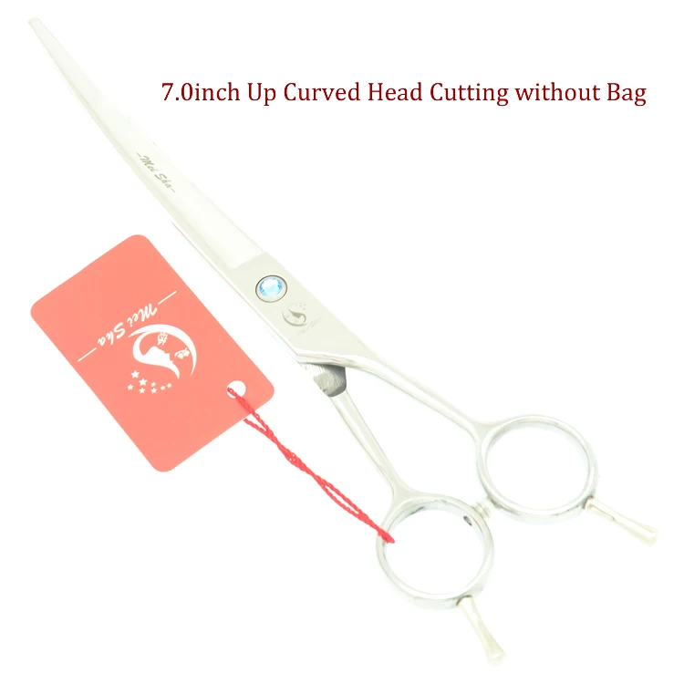 HB0088 no bag Meisha 7," высокое качество ножницы для ухода за домашними животными Япония 440c собака прямые изогнутые режущие ножницы рыбные кости филировочные ножницы HB0209 - Цвет: HB0088 no bag