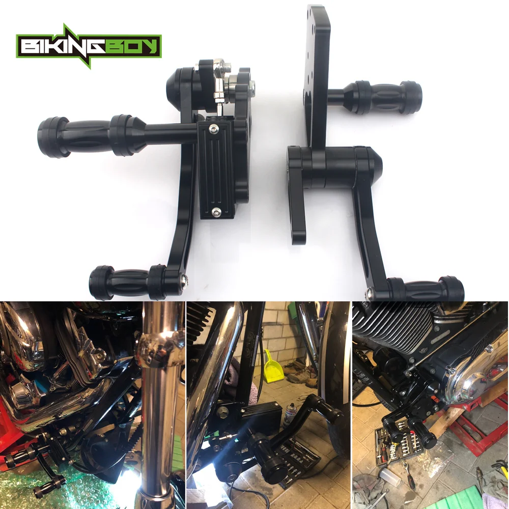 BIKINGBOY CNC Заготовка переднее управление подставка для ног Rearsets Harley Davidson SOFTAIL 01 02 03 04