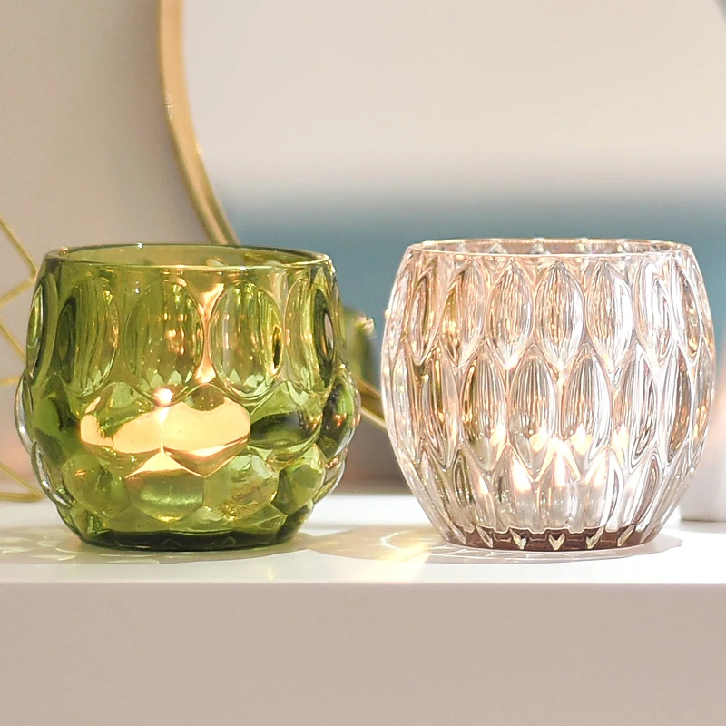 ADOUS скандинавский Простой хрустальный стеклянный подсвечник Блестящий ужин при