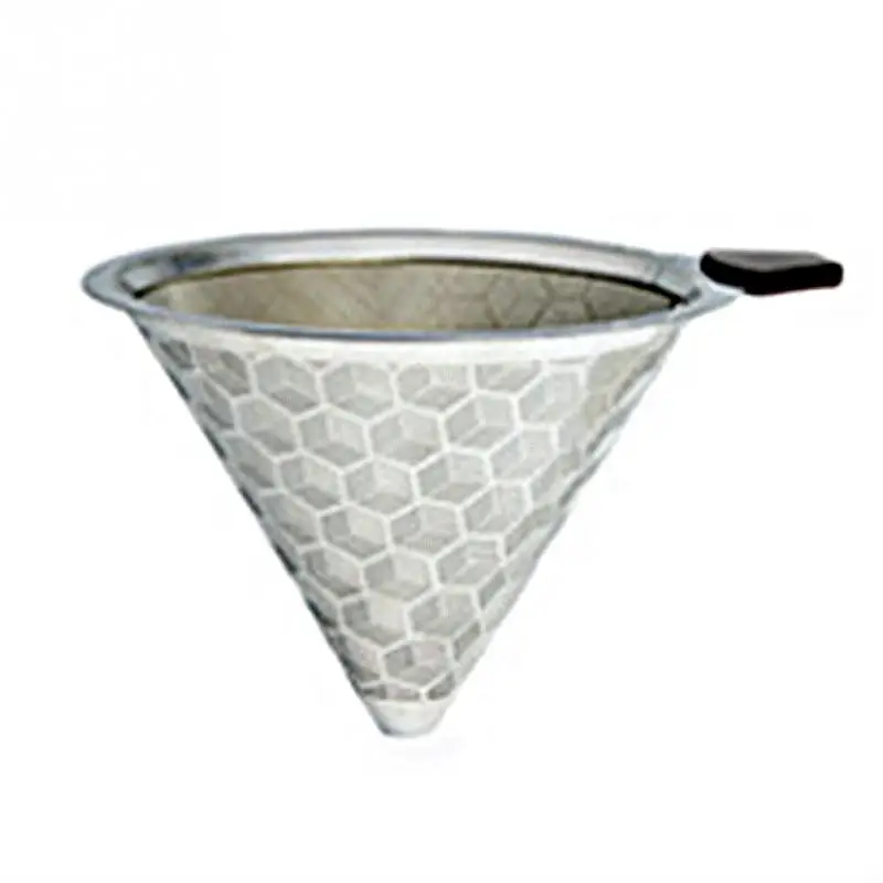 Двухслойный фильтр для кофе из нержавеющей стали многоразовый конус капельницы