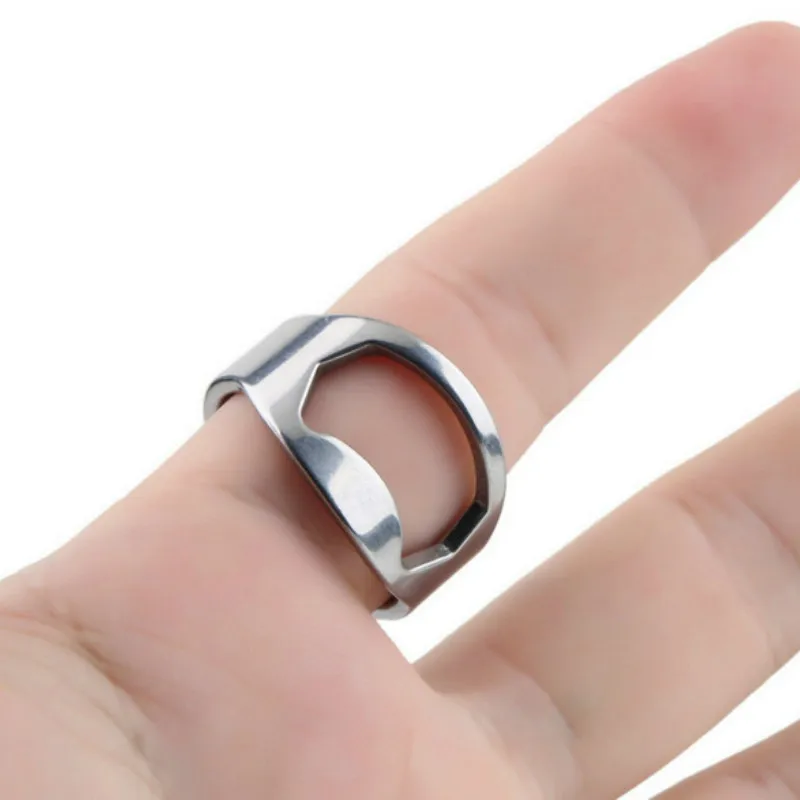 

1pcs 25mm New Arrival Creative Versatile Stainless Steel Colorful Finger Ring Ring-Shape Beer Bottle Opener