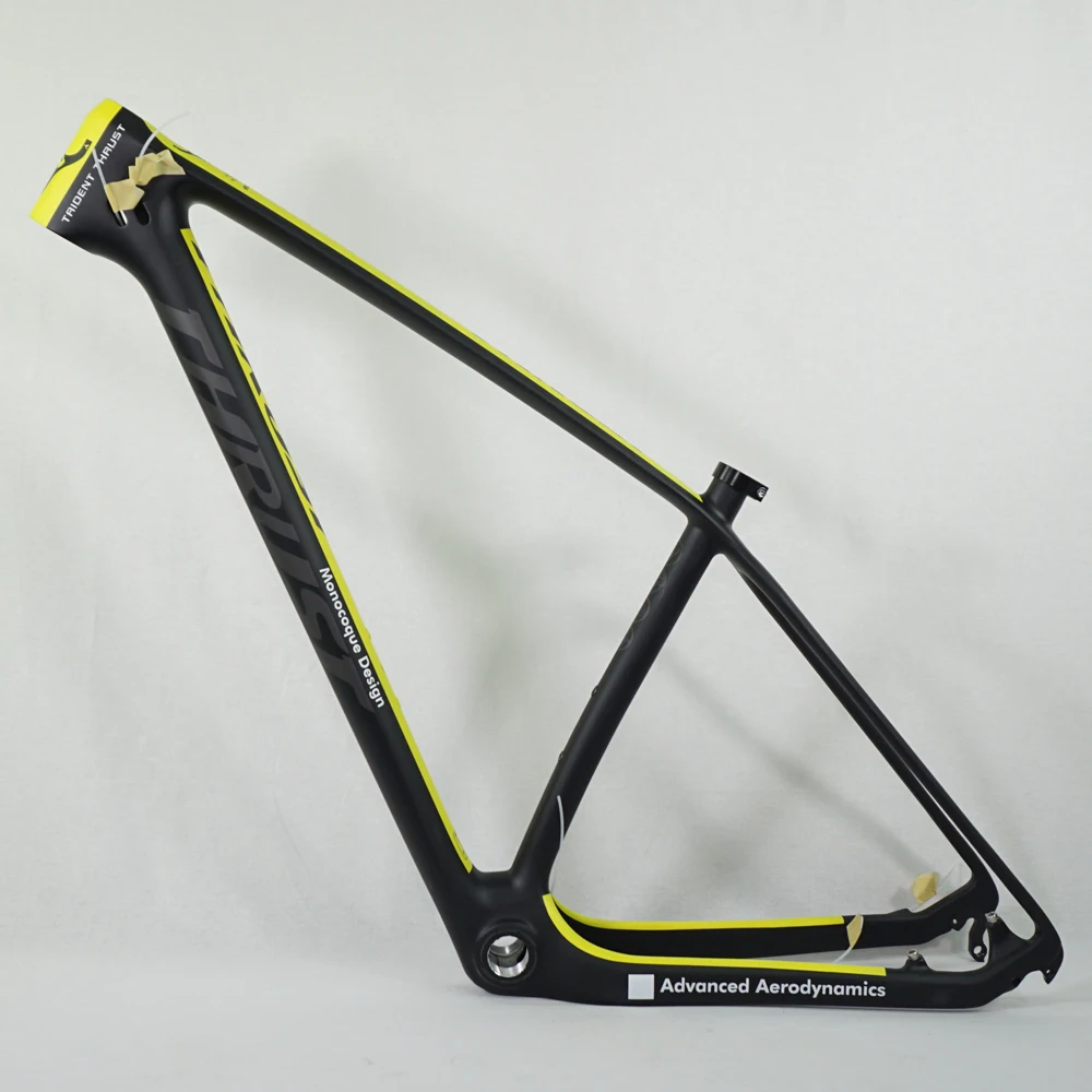 Упорная карбоновая mtb рама 29er 15 17 19 карбоновая рама mtb 29er UD T1000 велосипедная Рама 27,5 BSA BB30 желтая матовая 2 Гарантия