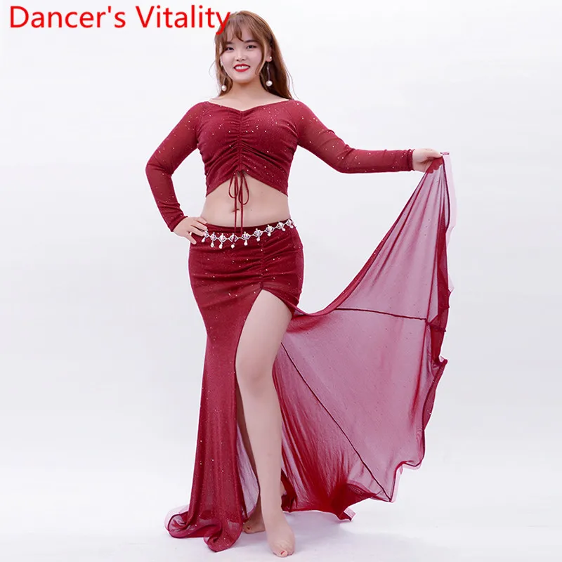 Женщины Восточный Индийский Танец Живота Практика Одежда Drawstring вырезать Топ