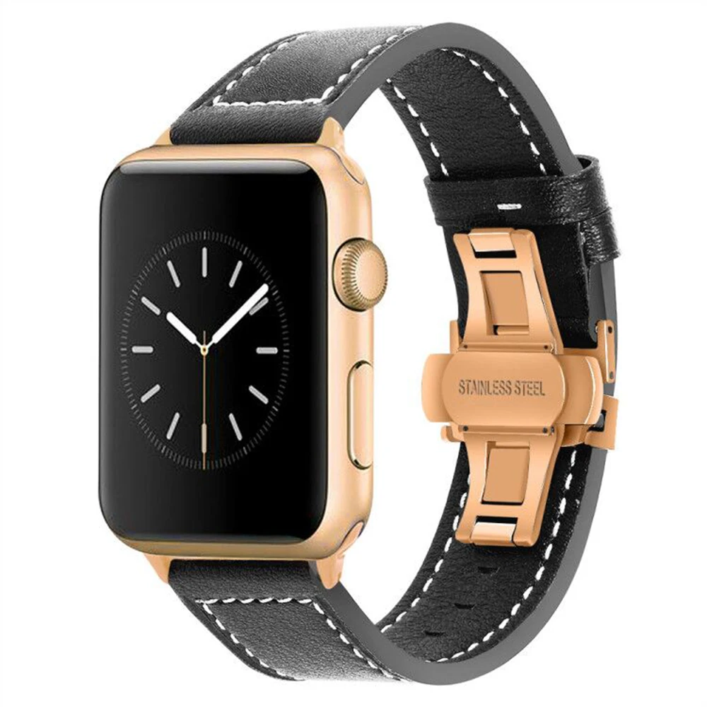 IWonow кожаный ремешок для часов iWatch Apple Watch 38 мм 40 мм 42 мм 44 мм серия 5 4 3 2 1 для мужчин и женщин спортивный ремешок браслет на запястье
