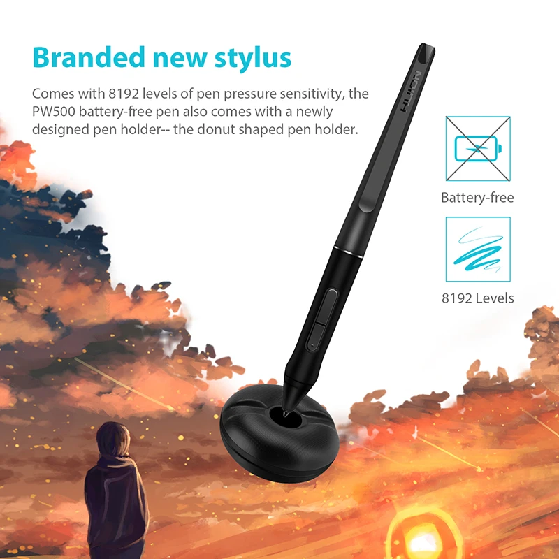 HUION Kamvas Pro 22 21,5 Дюймов ручка планшет монитор Поддержка наклона графика рисунок ручка дисплей монитор без батареи 8192 уровней