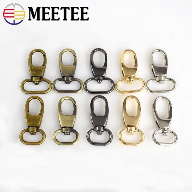 Meetee 20/26 мм металлическая застежка-лобстер поворотные карабины Buckels для мешок на карабине зажим ошейник пряжки ювелирные изделия DIY аксессуары F1-28