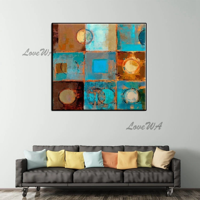 

9 Grid Oil Painting Design Hand Painted Oil Painting Pictures On Canvas Wall Art Picture For Living Room Home Decor Gift Unframe