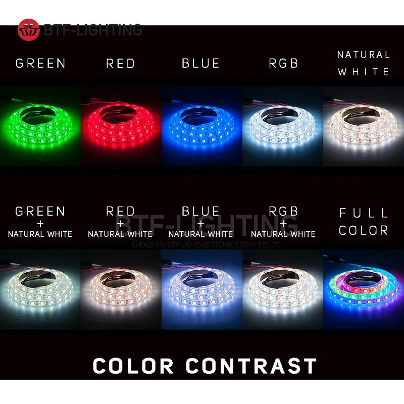 

Wholesale SK6812 RGBW (Similar WS2812B) DC5V 4 in 1 1m/4m/5m 30/60/144 leds/pixels/m Individual Addressable Led Strip IP30/65/67