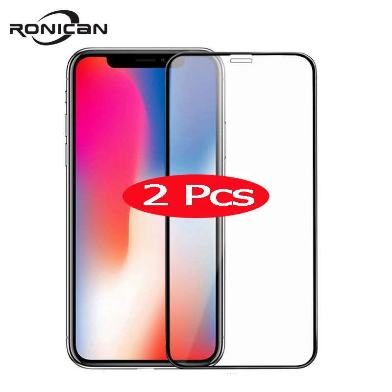 2 шт. изогнутое закаленное 3d стекло для iPhone X XS Max xr защита экрана с высокой