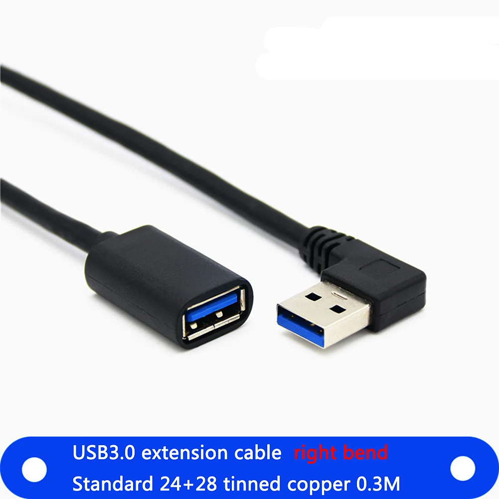 Right Angle 90 Degree USB 3.0 Extension CableMale to Female Super Speed 5Gbps Data Charging Cables | Компьютеры и офис