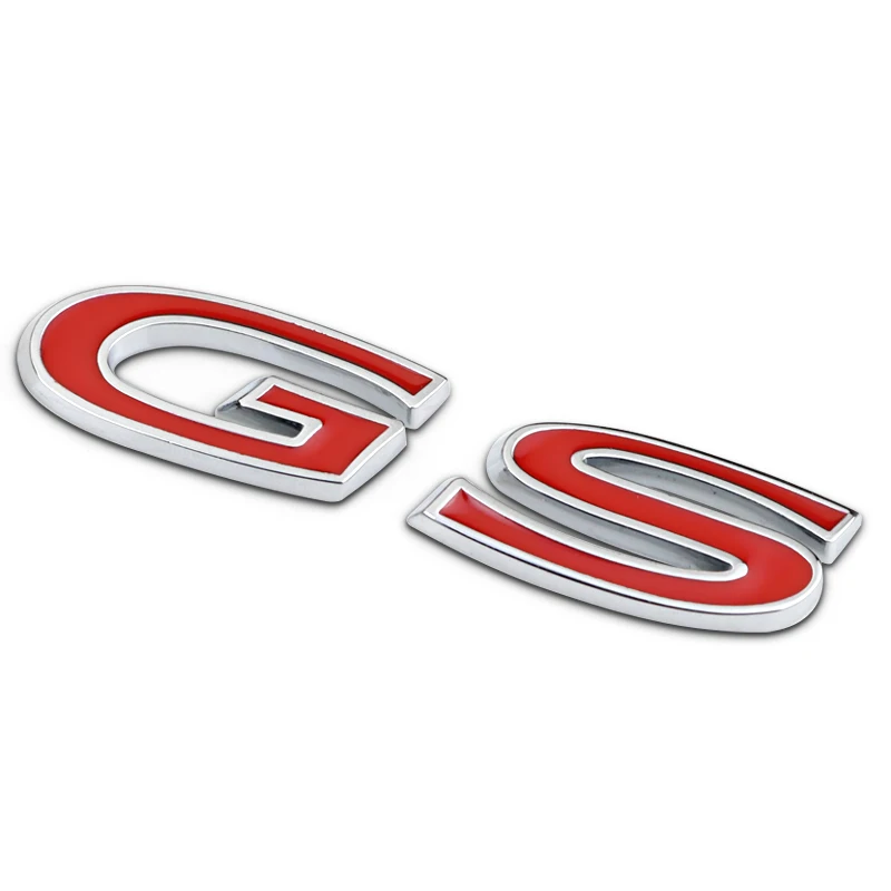 

3D Red GS Symbol Car Styling Auto Body Rear Emblem Badge Stickers for Buick REGAL Universal